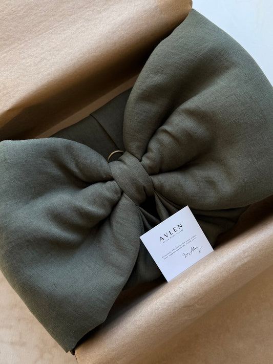 Bespoke Oversized Linen Bow | 21 colours - AVLEN