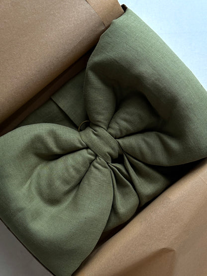 Bespoke Oversized Linen Bow | 21 colours
