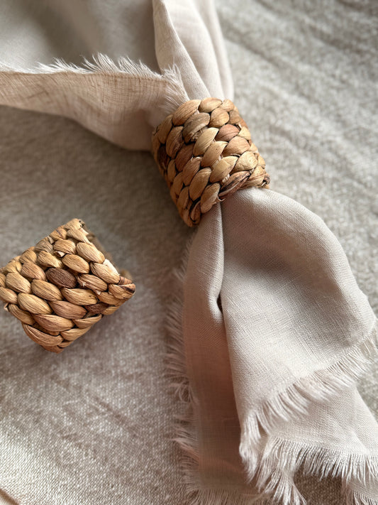 Water Hyacinth Napkin Rings | Set of 2