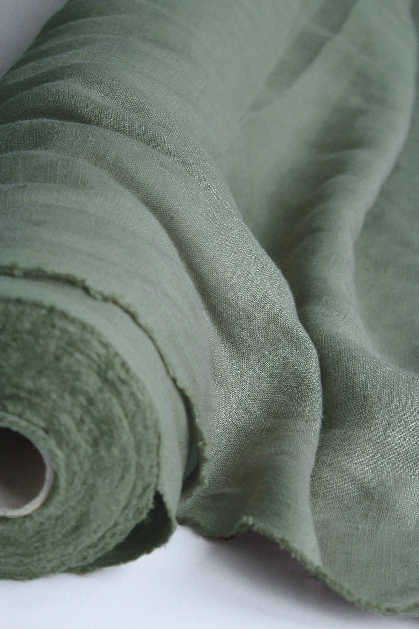 Siena Sage Linen Fabric - AVLEN