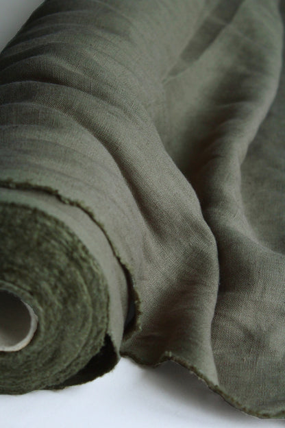 Siena Seaweed Linen Fabric