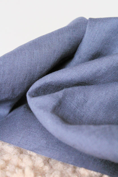 Siena Cloud Blue Linen Fabric - AVLEN