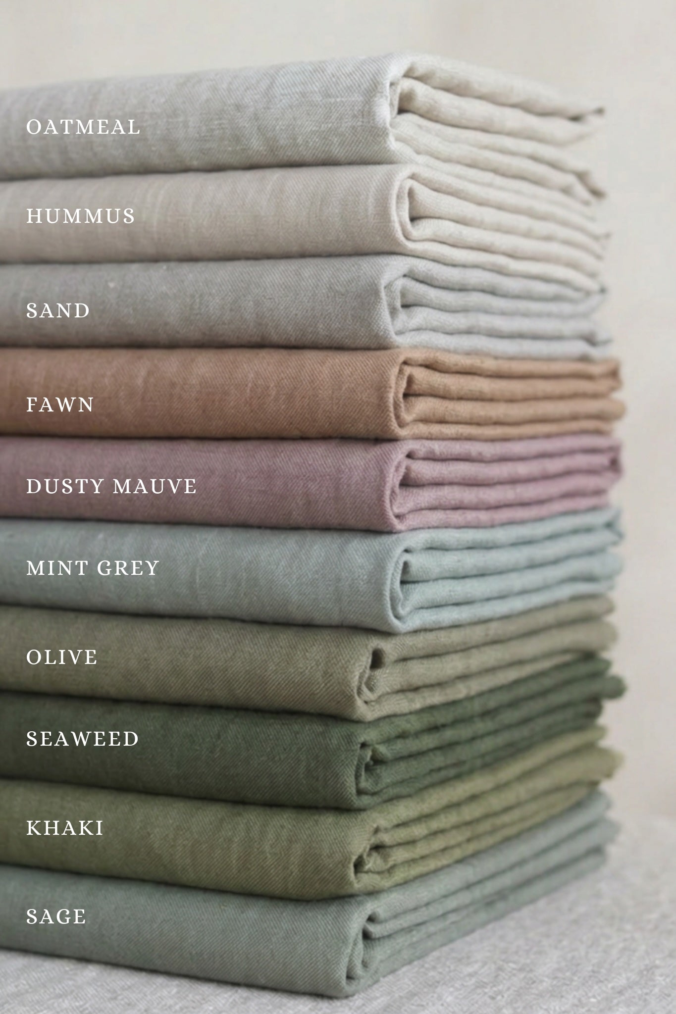 Siena Olive Linen Fabric - AVLEN