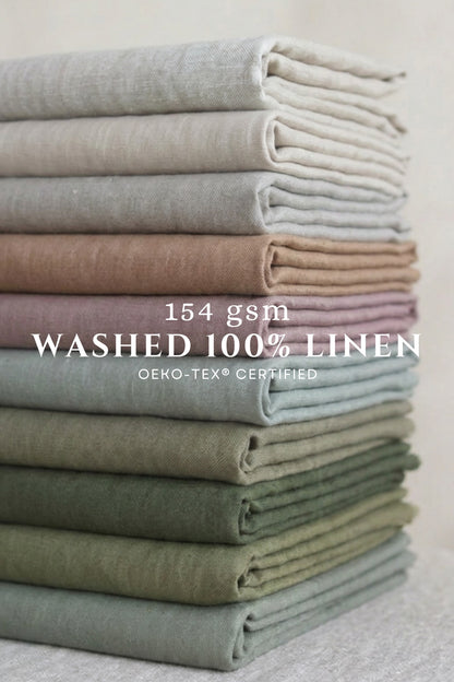 Siena Olive Linen Fabric - AVLEN