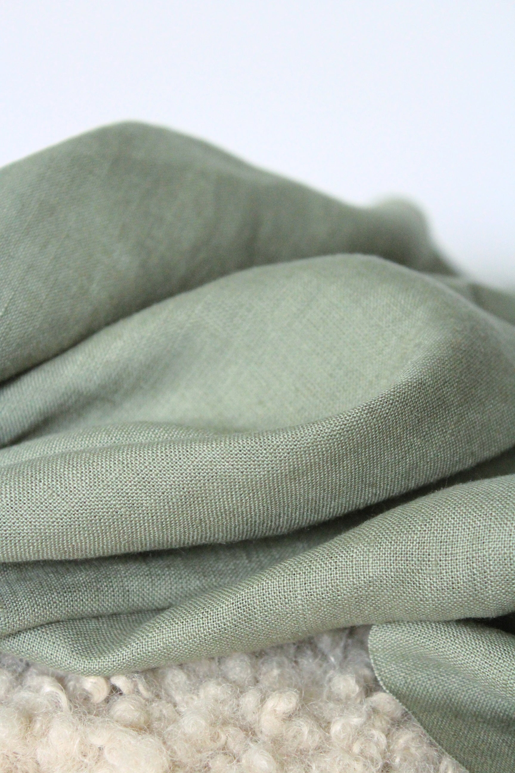 Siena Sage Linen Fabric - AVLEN
