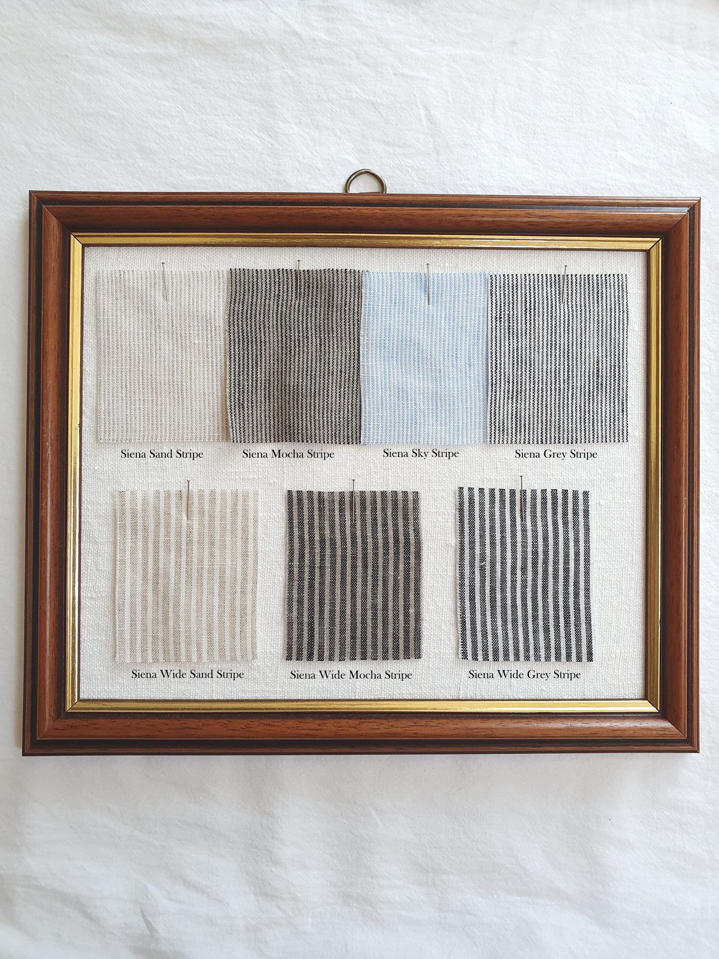 Siena Mocha Stripe Linen Fabric - AVLEN