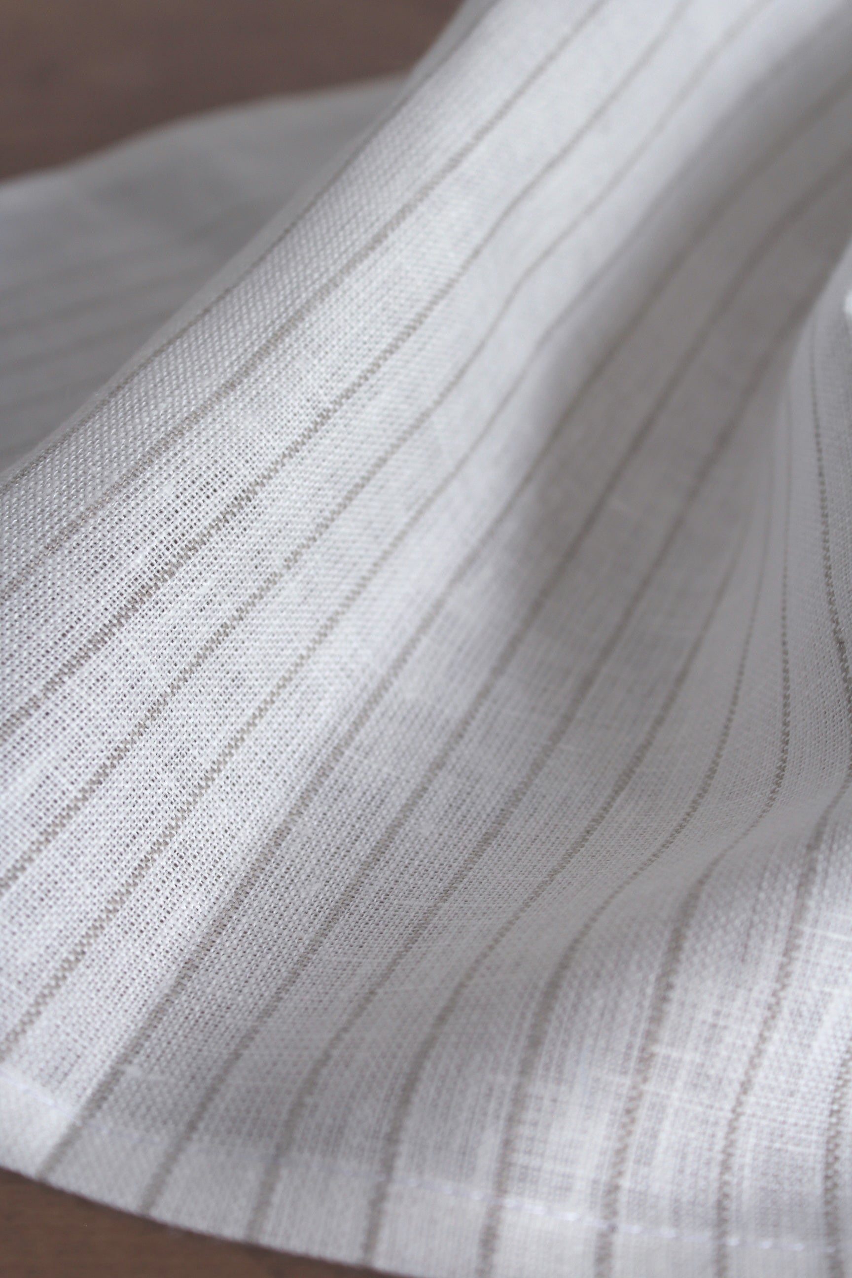 Linen Tea Towel | Pinstripe Sand - AVLEN