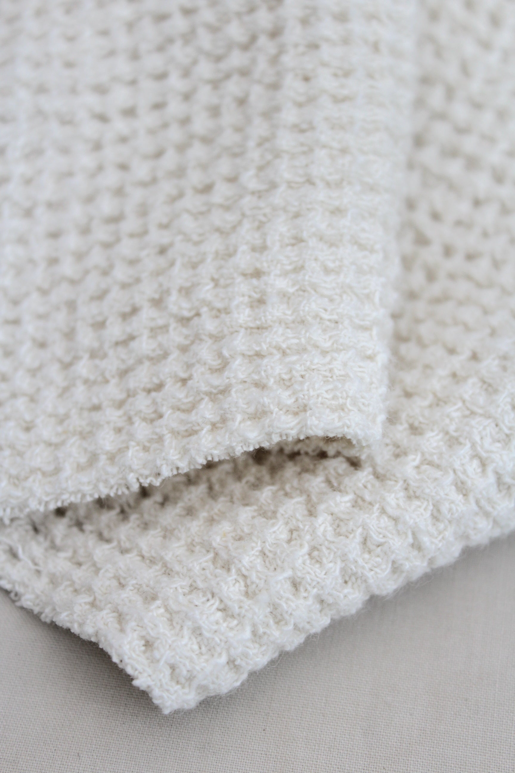 Waffle Ivory Wide Linen Fabric - PRODUCT SAMPLE ONLY - AVLEN