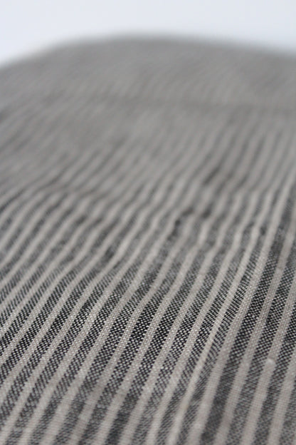 Siena Wide Mocha Stripe Linen Fabric