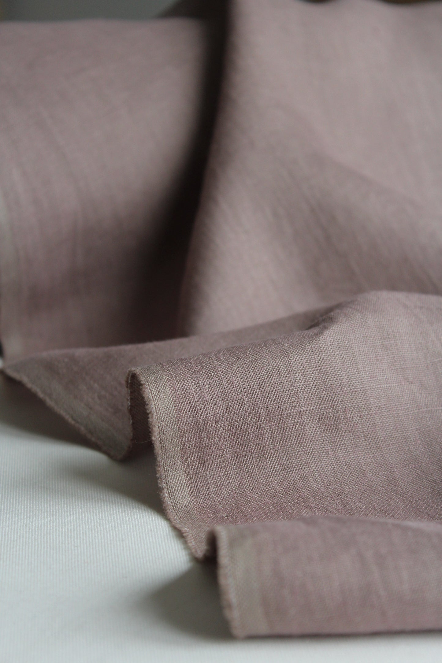 Siena Dusty Mauve Linen Fabric - AVLEN