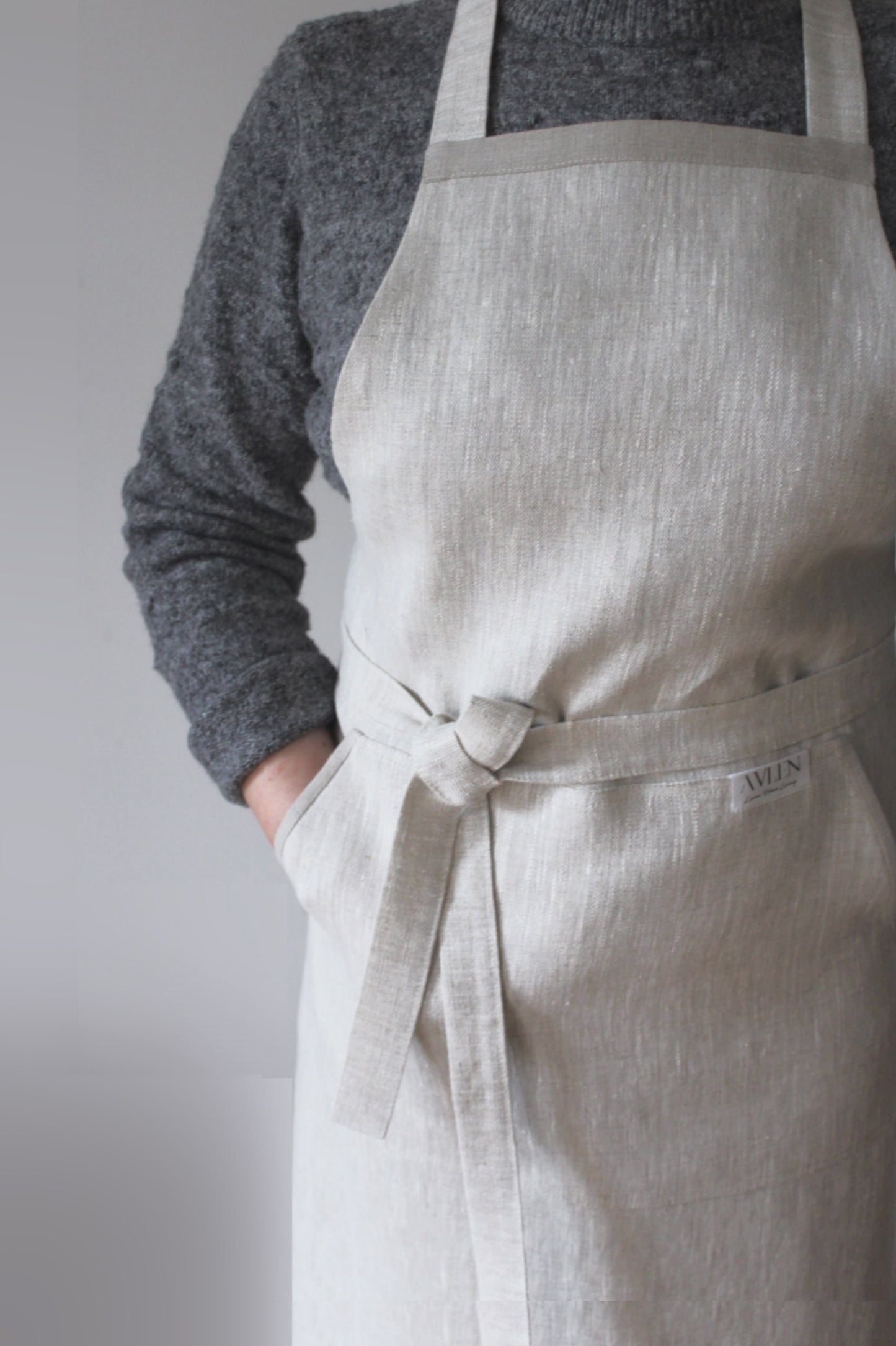 Linen Apron | Oatmeal - AVLEN