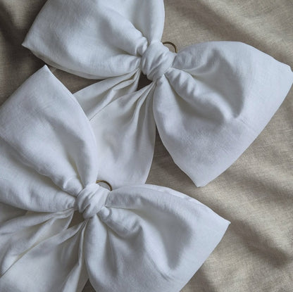 Bespoke Oversized Linen Bow | 21 colours